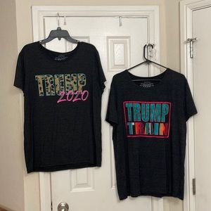 2 Trump Train tees by Crazy Train sz Medium